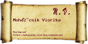 Mohácsik Viorika névjegykártya